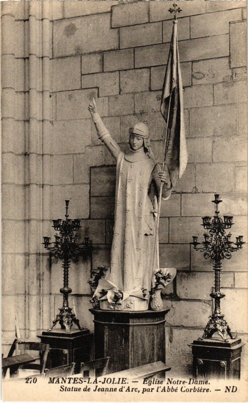 Carte postale ancienne Mantes-la-Jolie L'Eglise Notre-Dame à Mantes-la-Jolie