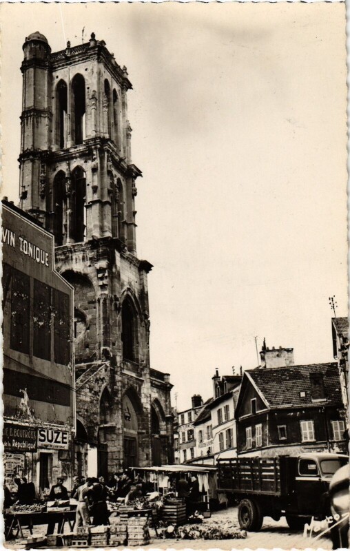 Carte postale ancienne Mantes-la-Jolie Gassicout - Tours Saint-Maclou à Mantes-la-Jolie