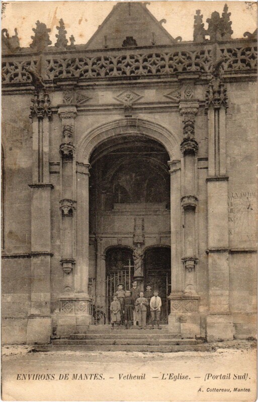 Carte postale ancienne Vetheuil Eglise