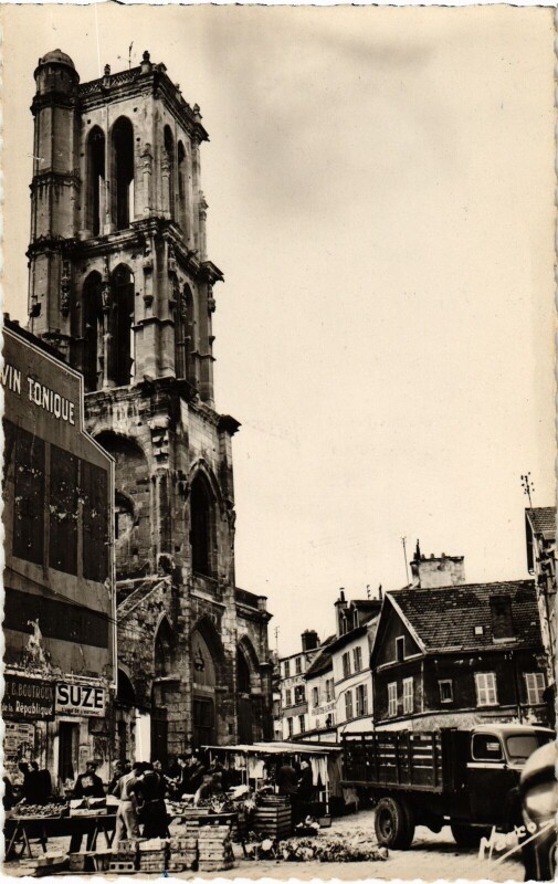 Carte postale ancienne Mantes-la-Jolie Gassicout - Tours Saint-Maclou à Mantes-la-Jolie
