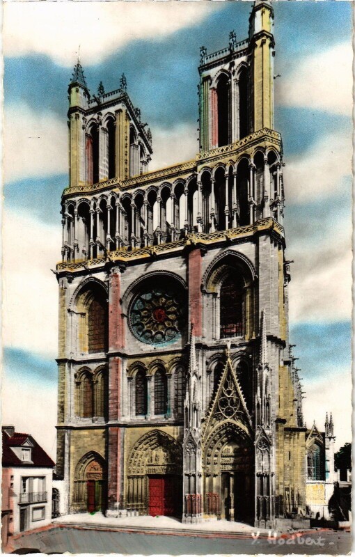 Carte postale ancienne Mantes-la-Jolie La Collegiale Notre-Dame à Mantes-la-Jolie