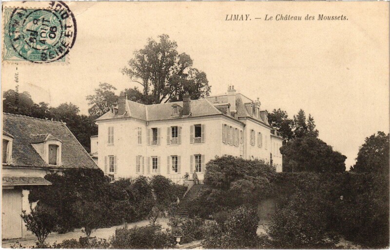 Carte postale ancienne Limay Chateau des Moussets à Limay