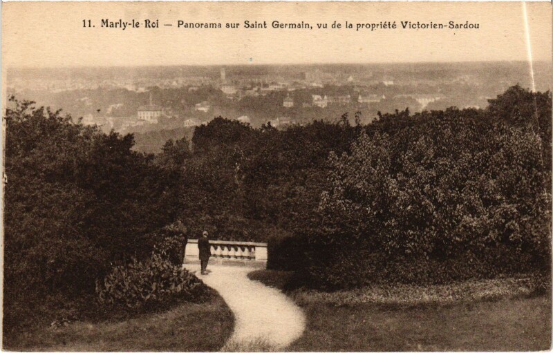 Carte postale ancienne Marly-le-Roi Panorama sur Saint-Germain à Marly-le-Roi