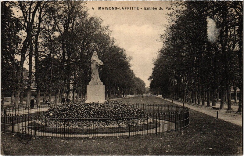 Carte postale ancienne Maisons-Laffitte Entree du Parc à Maisons-Laffitte