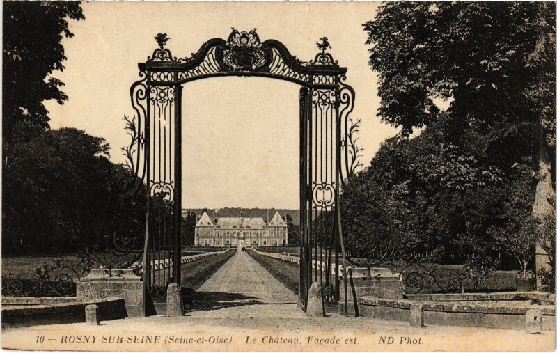 Carte postale ancienne Rosny-sur-Seine Chateau - Facade Est à Rosny-sur-Seine
