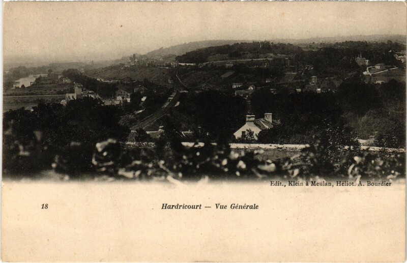 Carte postale ancienne Hardricourt Vue Generale à Hardricourt