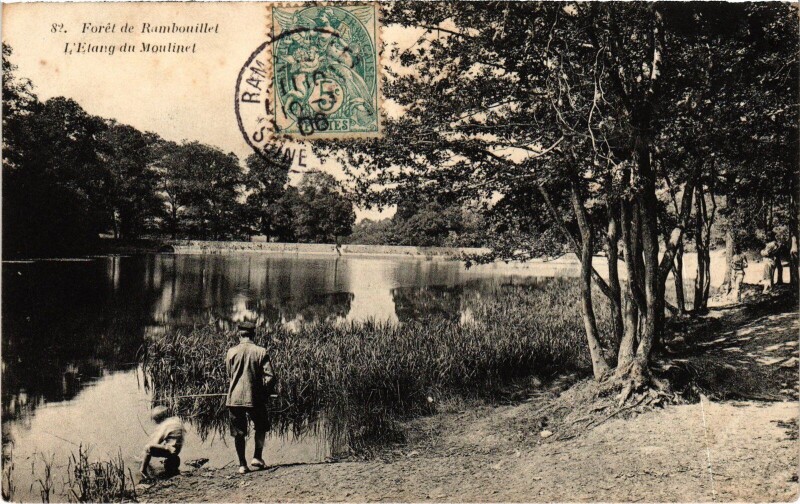 Carte postale ancienne Rambouillet Foret de Rambouillet - L'Etang du Moulinet à Rambouillet