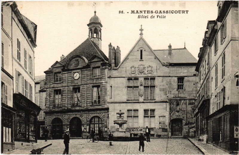 Carte postale ancienne Mantes-la-Jolie Gassicourt - Hotel de Ville à Mantes-la-Jolie