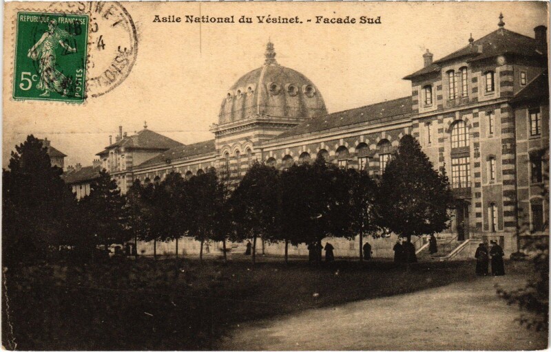 Carte postale ancienne Le Vesinet Asile Nationale du Vesinet - Facade Sud