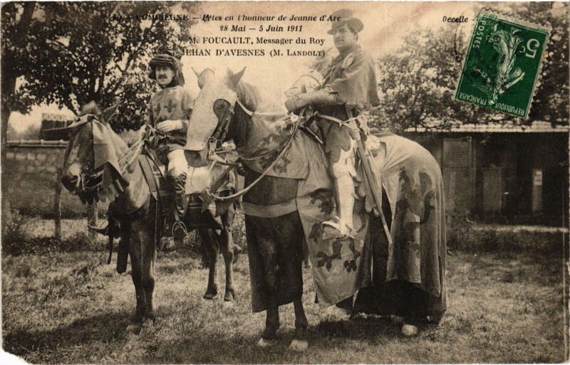 Carte postale ancienne Compiegne Fetes de Jeanne d'Arc M. Foucault