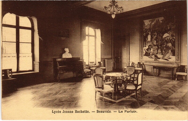 Carte postale ancienne Beauvais Lycée Jeanne Hachette Le parloir à Beauvais