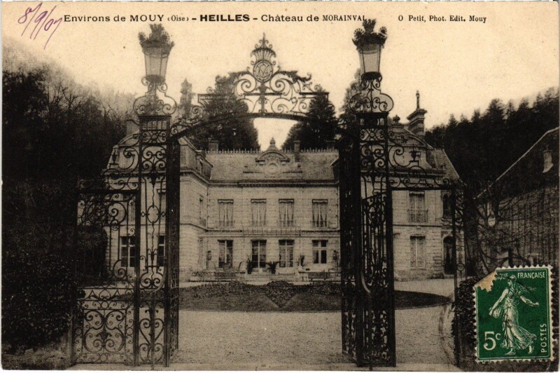 Carte postale ancienne Heilles Chateau de Morainval à Heilles
