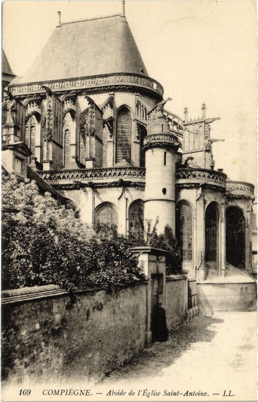Carte postale ancienne Compiegne Eglise Saint-Antoine Abside