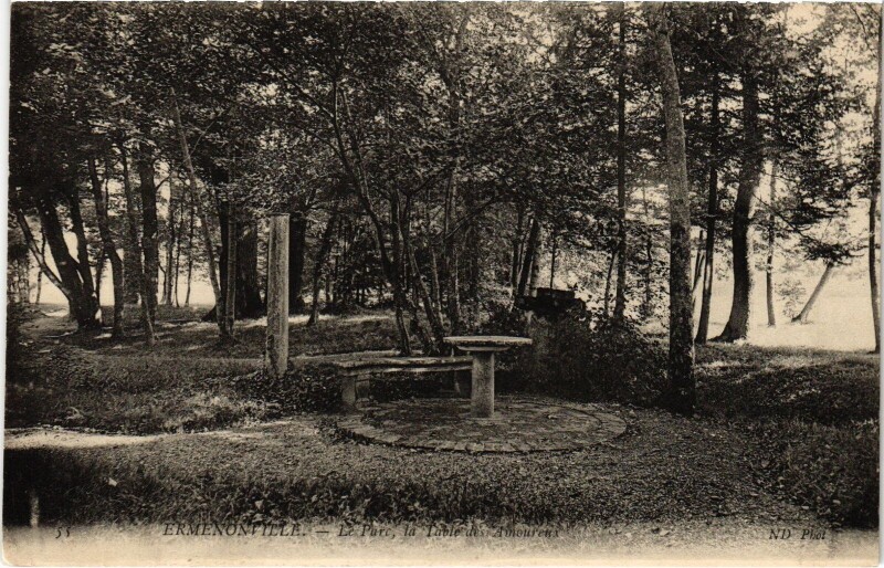 Carte postale ancienne Ermenonville Le Parc à Ermenonville