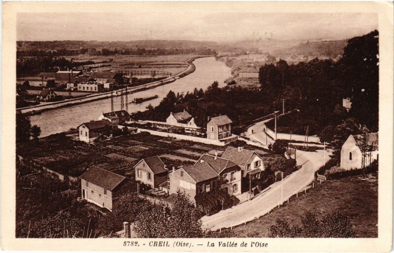 Carte postale ancienne Creil Vallée de l'Oise à Creil
