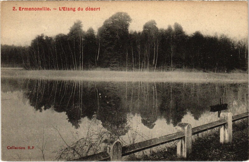 Carte postale ancienne Ermenonville Etang du Désert à Ermenonville
