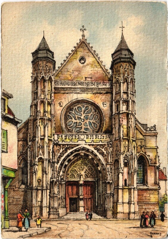 Carte postale ancienne Compiegne Eglise Saint-Antoine