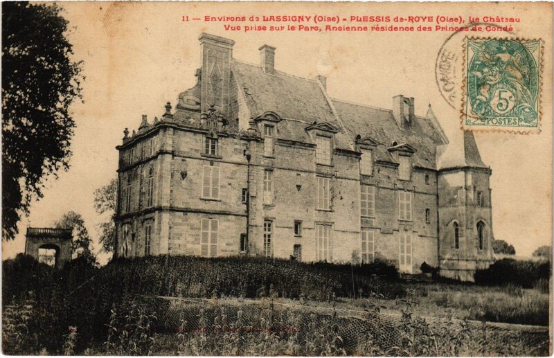 Carte postale ancienne Plessis-de-Roye Le Chateau à Plessis-de-Roye