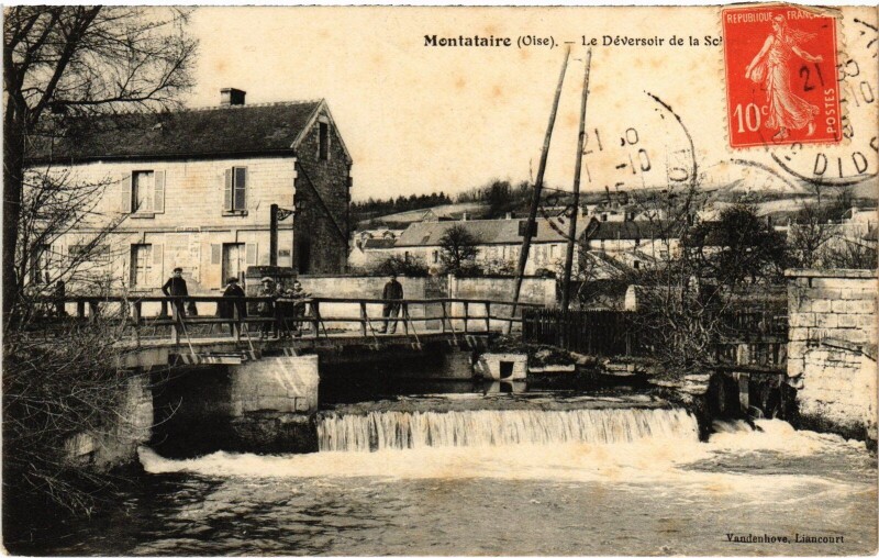 Carte postale ancienne Montataire Le Déversoir à Montataire