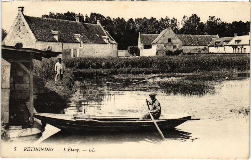 Carte postale ancienne Rethondes Etang à Rethondes