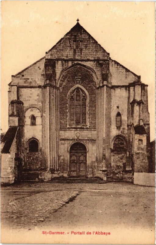 Carte postale ancienne Saint-Germer Portail de l'Abbaye