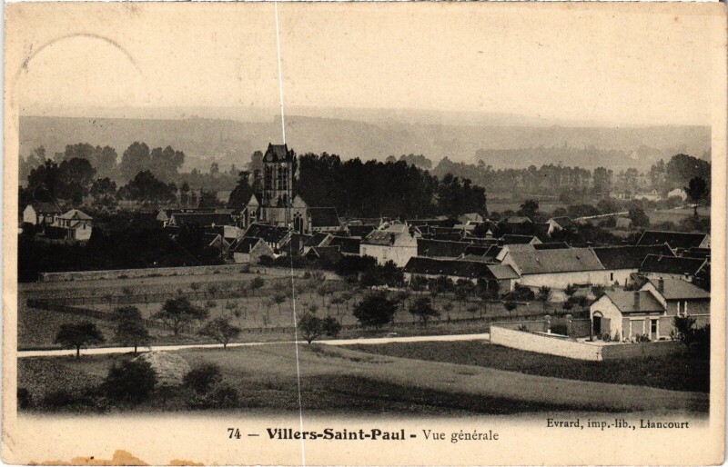 Carte postale ancienne Villers-Saint-Paul Vue générale à Saint-Paul