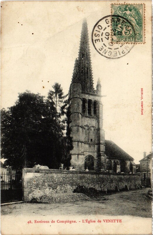 Carte postale ancienne Venette Eglise à Venette