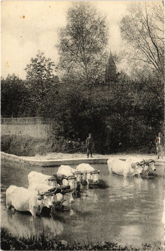 Carte postale ancienne Ver-sur-Launette Le Gué à Ver-sur-Launette