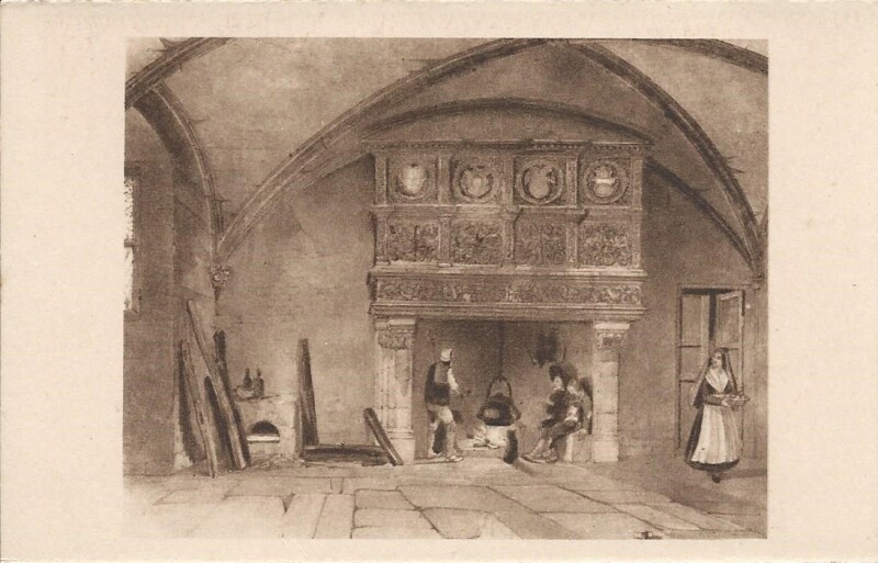 Carte postale ancienne Cheminée de la Grande Salle du Château de Montal (Lot) à Saint-Céré
