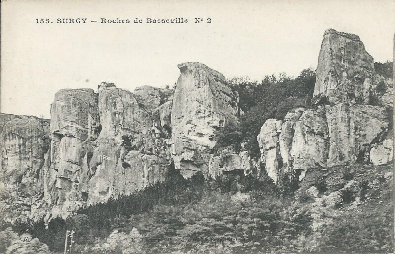 Carte postale ancienne Roches de Basseville à Surgy