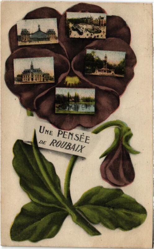 Carte postale ancienne Un Pensée de Roubaix à Roubaix