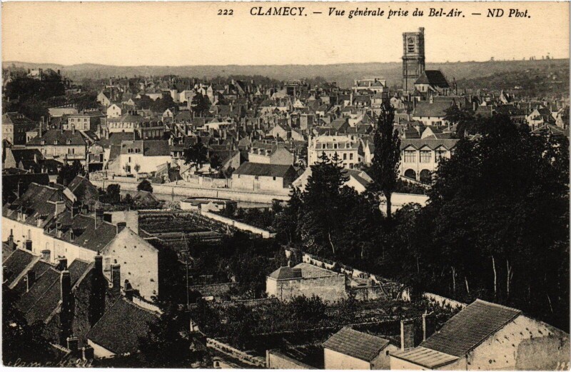 Carte postale ancienne Clamecy Vue Generale à Clamecy