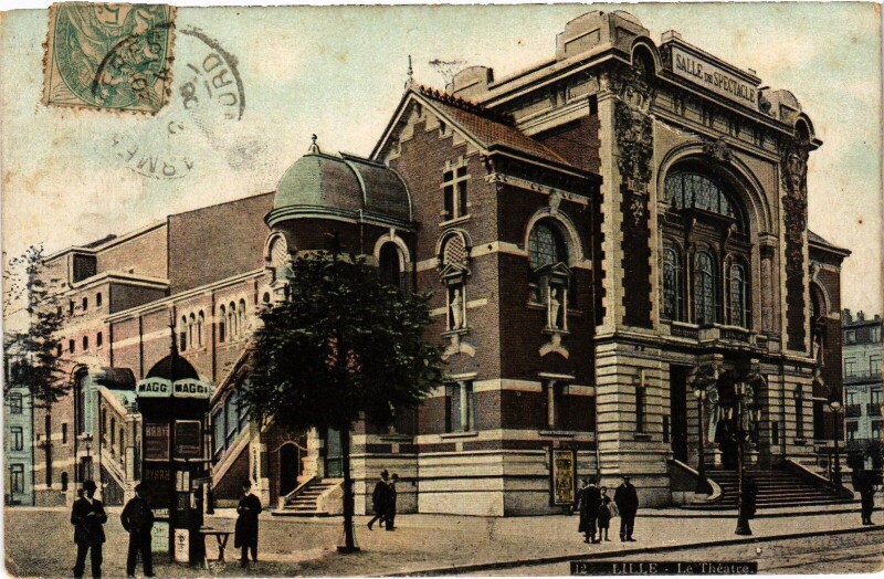 Carte postale ancienne Lille La Theatre à Lille