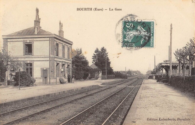 Carte postale ancienne Bourth - La Gare à Bourth