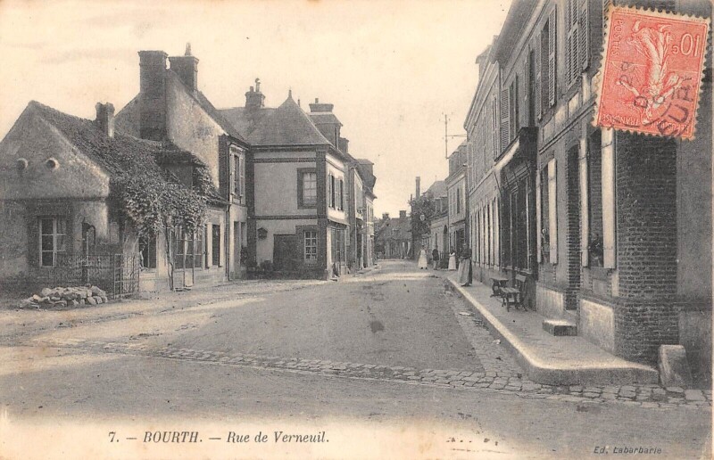 Carte postale ancienne Bourth - Rue De Verneuil à Bourth