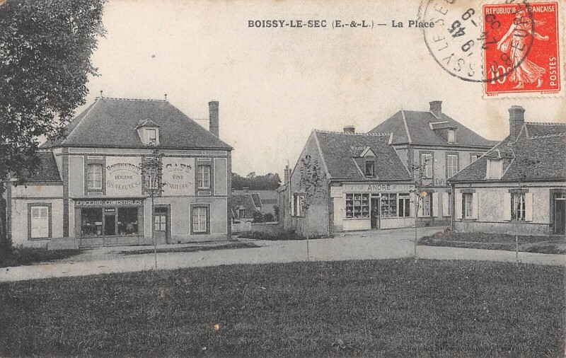 Carte postale ancienne Boissy Le Sec - La Place