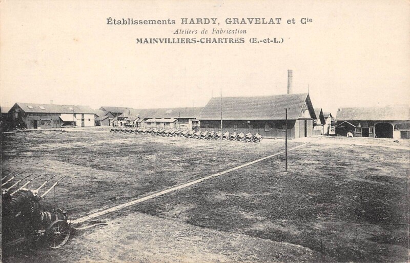 Carte postale ancienne Mainvilliers Chartres - Ets Hardy Gravelat - Ateliers De Fabrication à Chartres