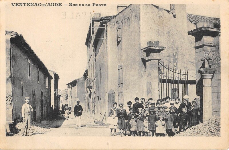 Carte postale ancienne Ventenac D'Aude - Rue De La Poste