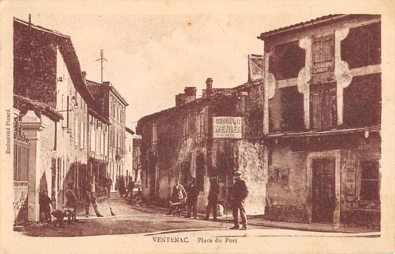 Carte postale ancienne Ventenac - Place Du Port