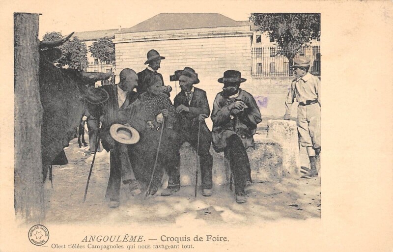 Carte postale ancienne Angouleme - Croquis De Foire - Olest Tielees Campagnoles