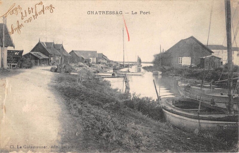 Carte postale ancienne Chatressac - Le Port