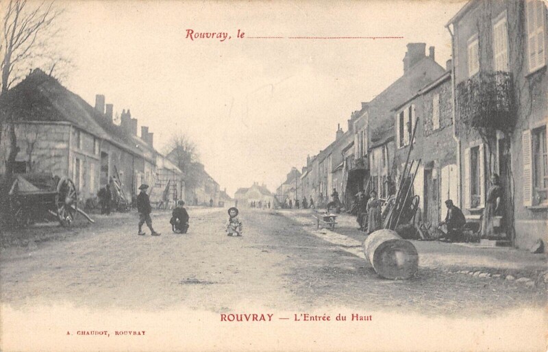 Carte postale ancienne Rouvray - L'Entree Du Haut à Rouvray