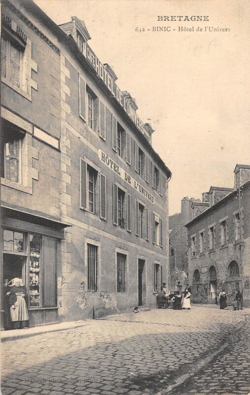 Carte postale ancienne Binic - Hotel De L'Univers