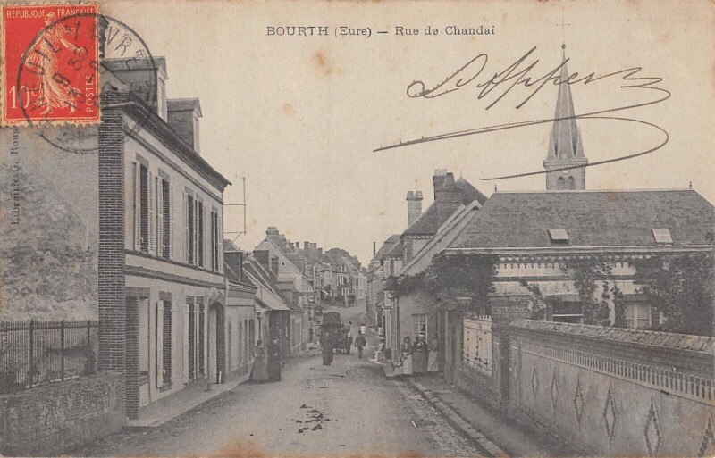 Carte postale ancienne Bourth - Rue De Chandai à Bourth