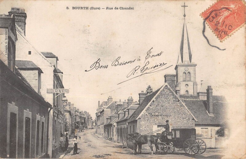 Carte postale ancienne Bourth - Rue De Chandai à Bourth