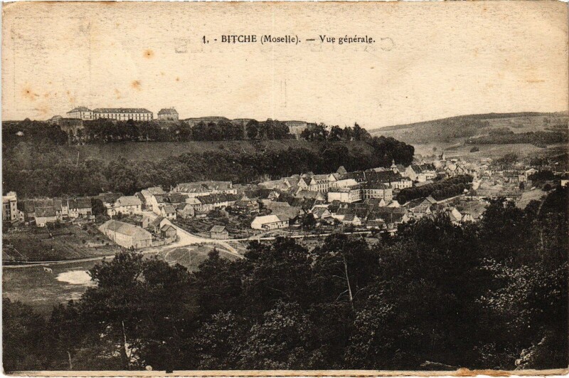 Carte postale ancienne Bitche Vue Generale à Bitche
