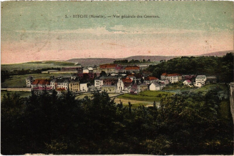 Carte postale ancienne Bitche Vue Generale à Bitche