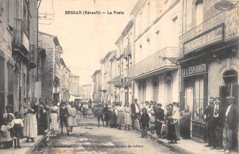 Carte postale ancienne Bessan - La Poste à Bessan
