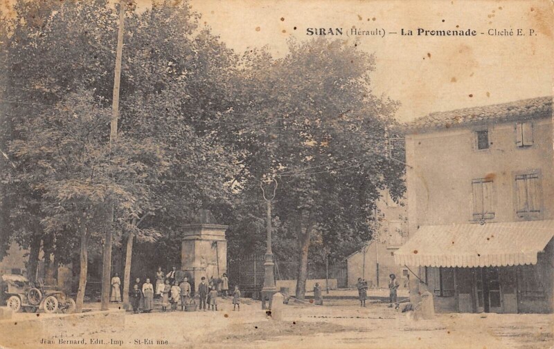 Carte postale ancienne Siran - La Promenade à Siran