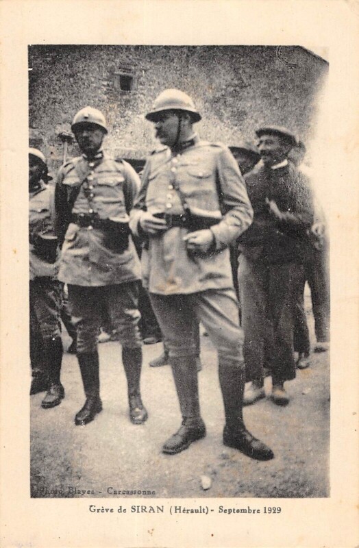 Carte postale ancienne Greve De Siran / Septembre 1929 à Siran